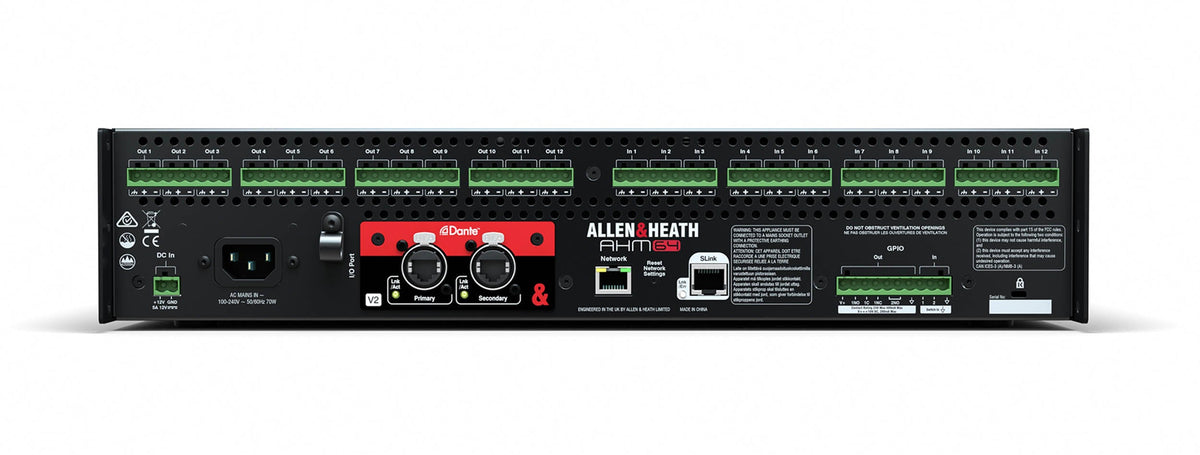 Allen & Heath AHM-64, 64x64 Audio Matrix Processor with 12x12 I/O, view 7