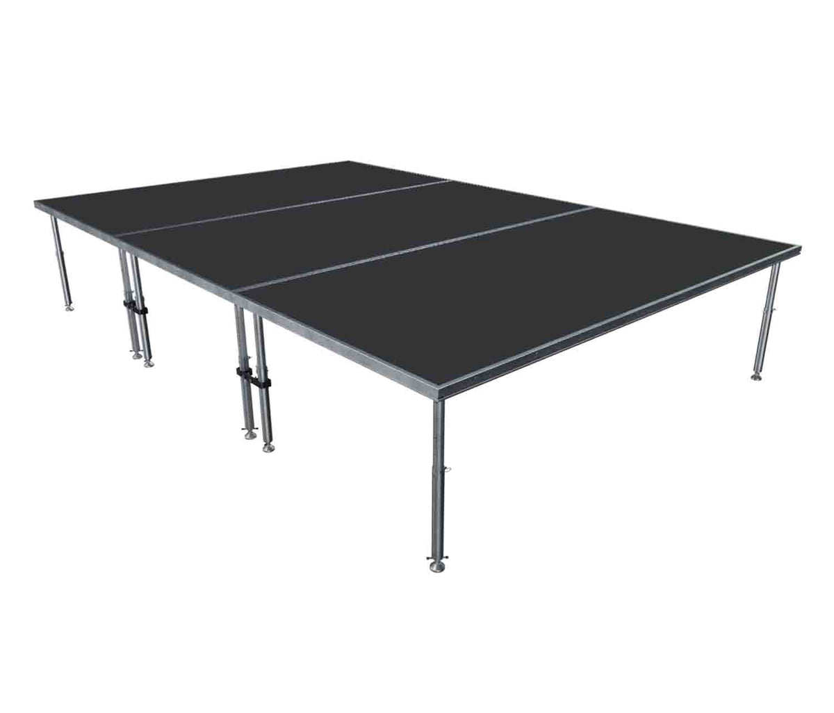 ProX XSQ-12X8PKG48 StageQ 3-Stage Pkg w/ Three 4 FT X 8 FT - 12 FT