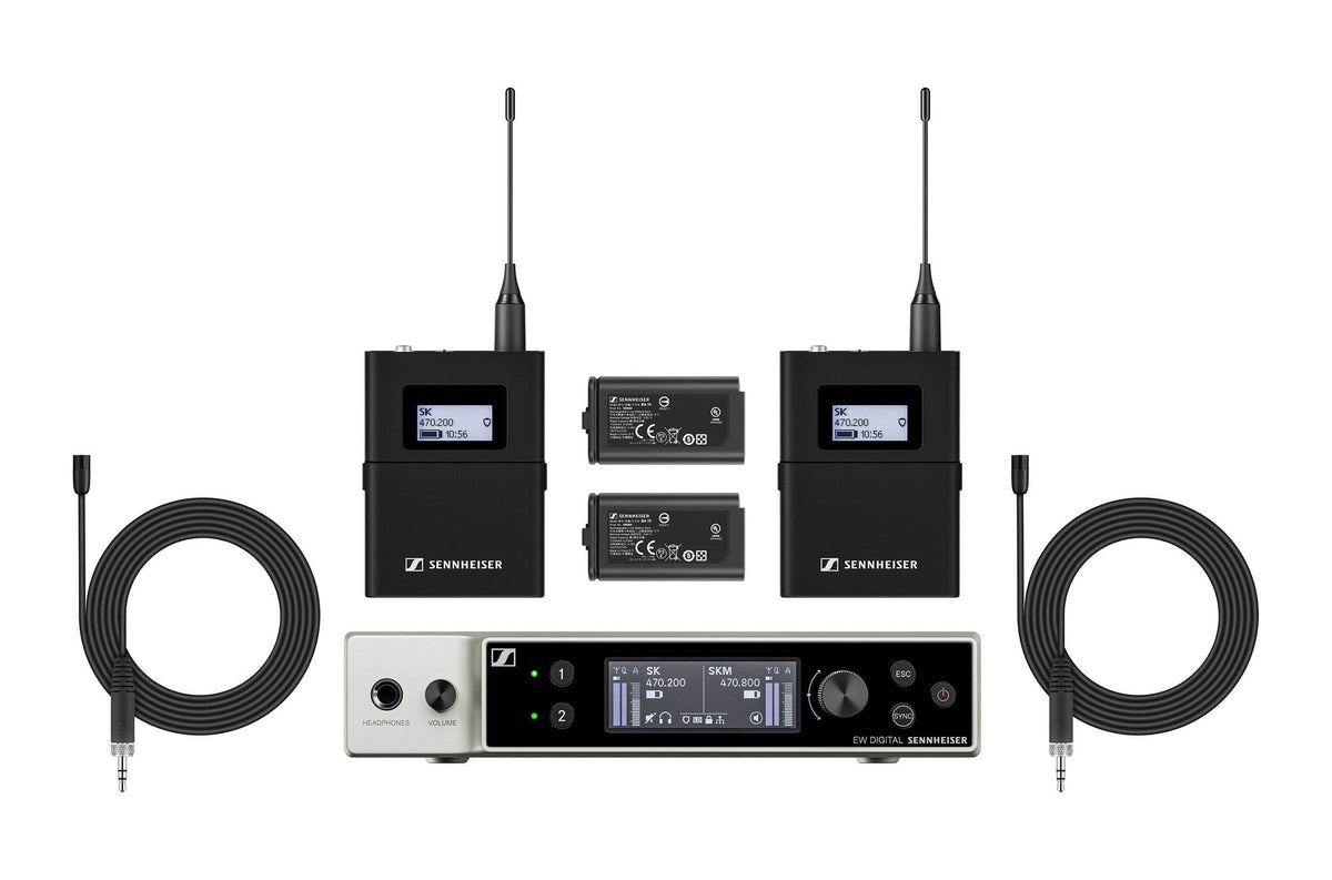 Sennheiser MKE 2 SET & Dual-Channel Wireless System w/ Two Omni