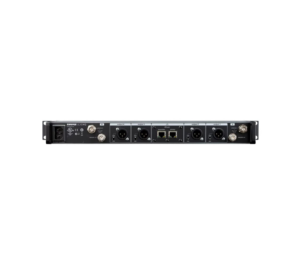 Shure ULXD4Q-GV Quad-Channel Digital Wireless Receiver, view 2