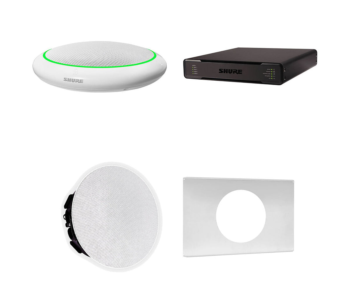 Shure 310P W-V Ecosystem Pkg w/ Mic & Processor & Ceiling Speakers Speaker