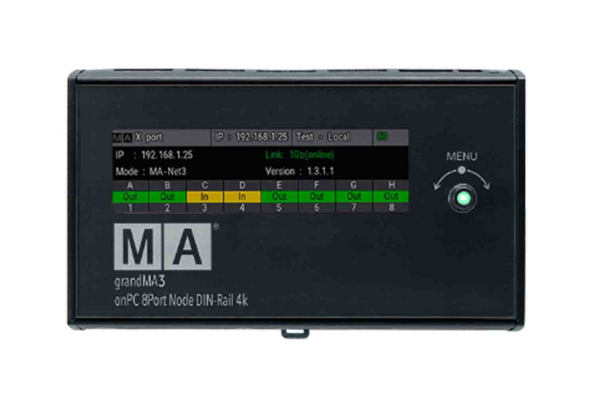 MA Lighting MA4023581 Grandma3 OnPC 8Port Node DIN-Rail 4k, view 3