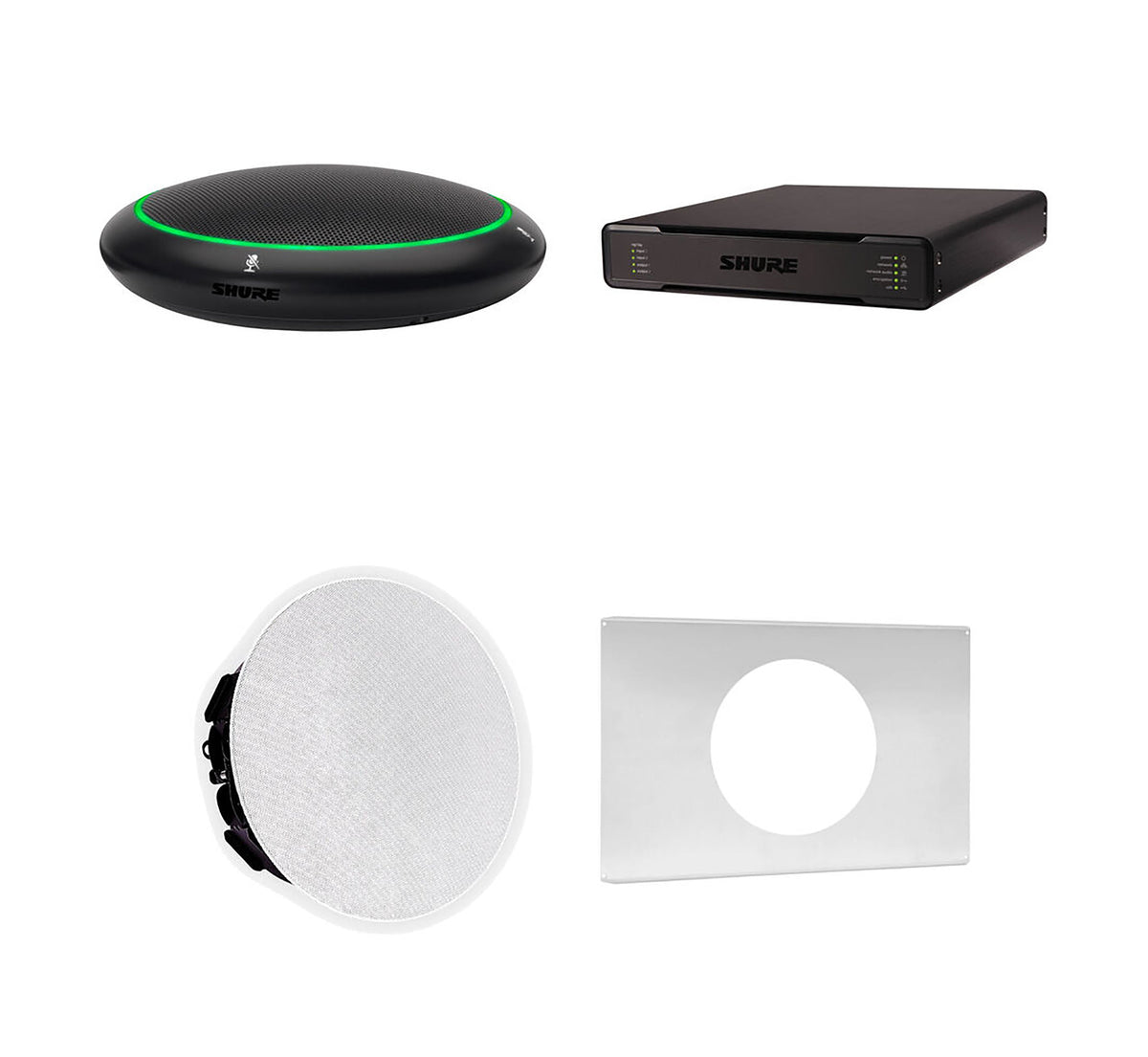 Shure 310P B-V Ecosystem Pkg w/ Mic & Processor & Ceiling Speakers Speaker