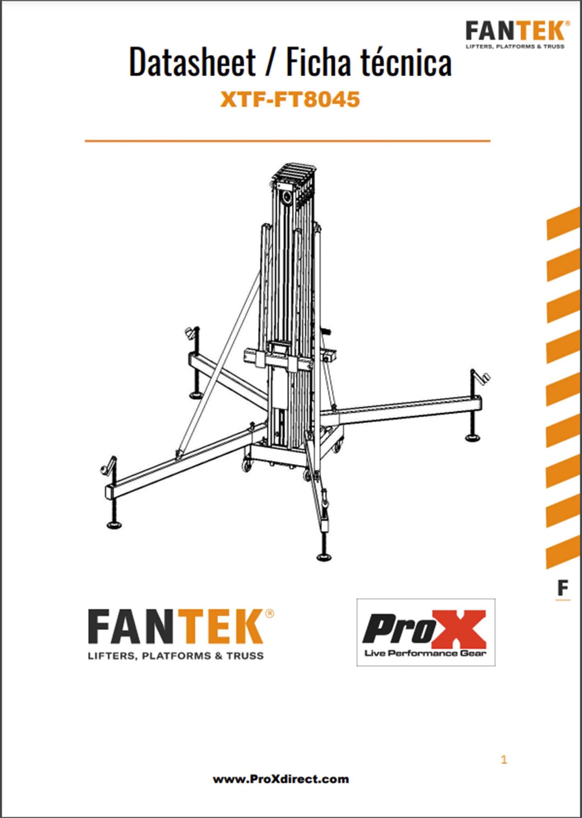 ProX XTF-FT8045 Compact Front-Loading Lifting Line Array Systems Adapter, view 11