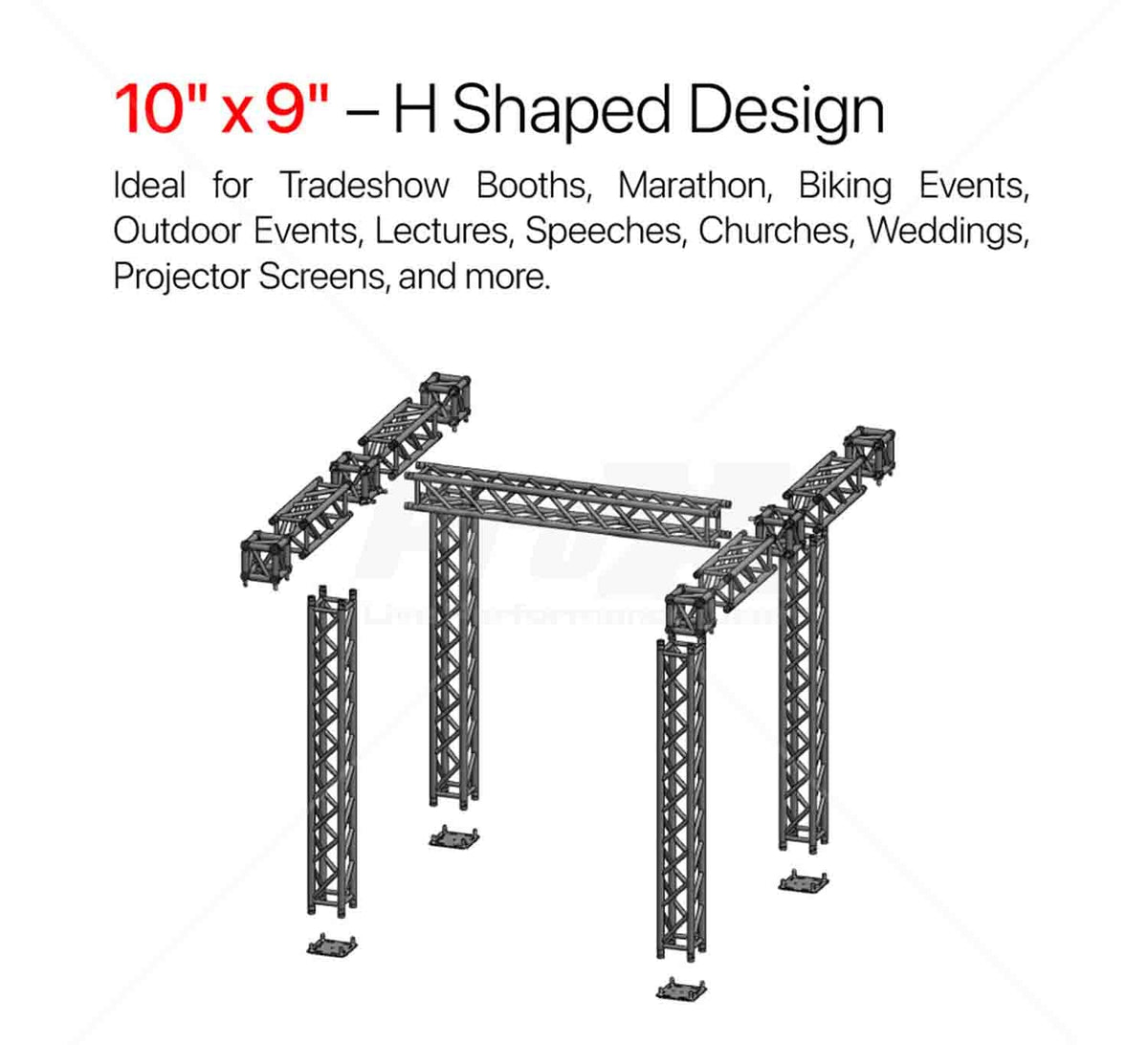 ProX KTP-E1099H K SERIES H Shape Light Duty Tradeshow Booth 9.42 W X, view 4