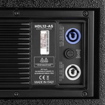 RCF HDL 12-AS, 1400W 12-inch Compact Active Flyable Subwoofer - Black, view 7