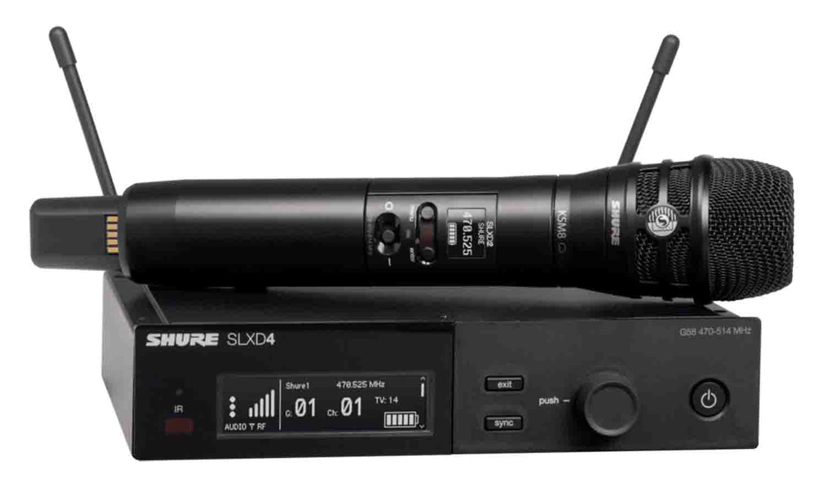 Shure SLXD24/K8B Wireless System w/ KSM8 Dualdyne Handheld Transmitter