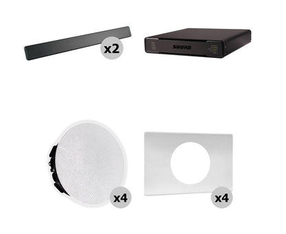 Shure 712X B-V Ecosystem Pkg w/ Mic & Processor & Ceiling Speakers Speaker
