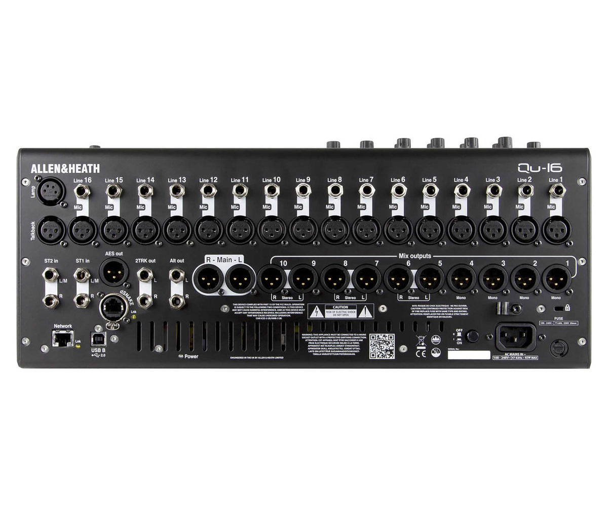 Allen & Heath Qu-16 16-Channel Rackmountable Digital Mixer - Chrome, view 7