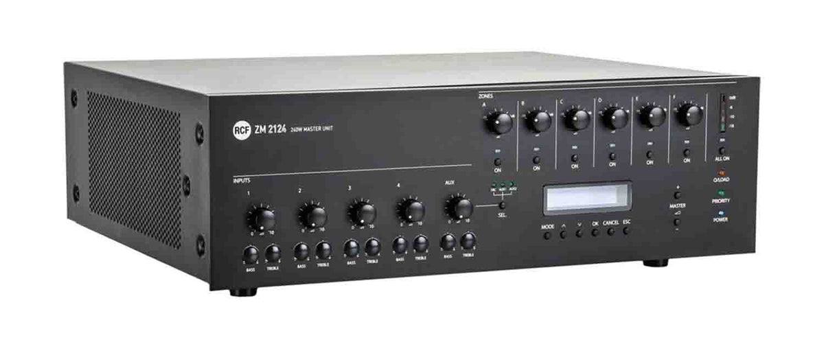 RCF ZM2124, 240-Watt 6 Zones Powered Master Unit