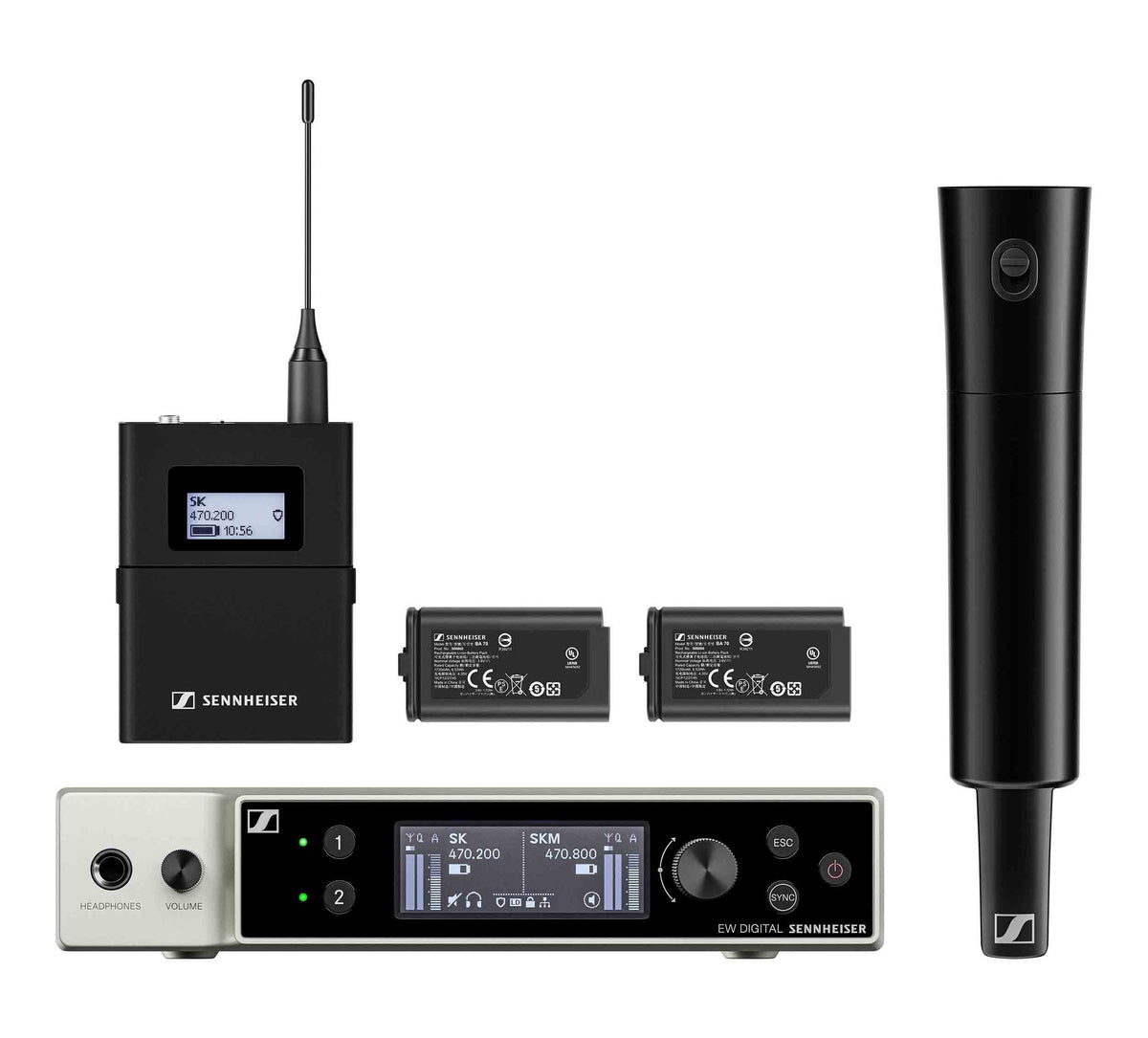Sennheiser SK/SKM-S BASE Dual-Channel Wireless System w/ Bodypack