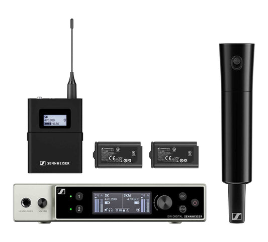 Sennheiser SK/SKM-S BASE Dual-Channel Wireless System w/ Bodypack