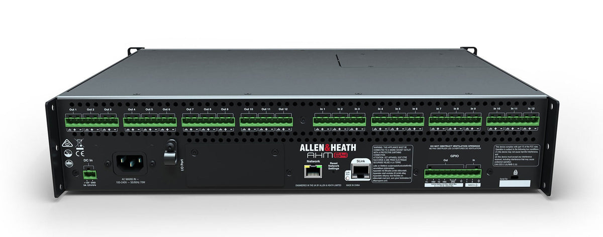 Allen & Heath AHM-64, 64x64 Audio Matrix Processor with 12x12 I/O, view 4