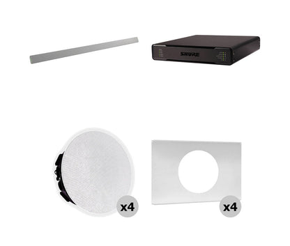 Shure 714P AL-V Ecosystem Pkg w/ Mic & Processor & Ceiling Speakers Speaker