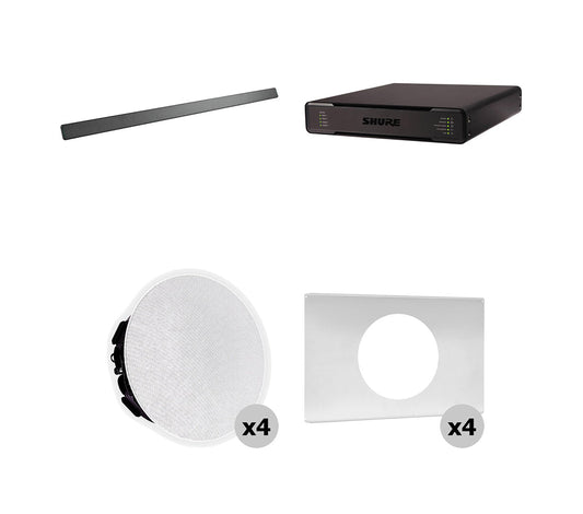 Shure 714P B-V Ecosystem Pkg w/ Mic & Processor & Ceiling Speakers Speaker