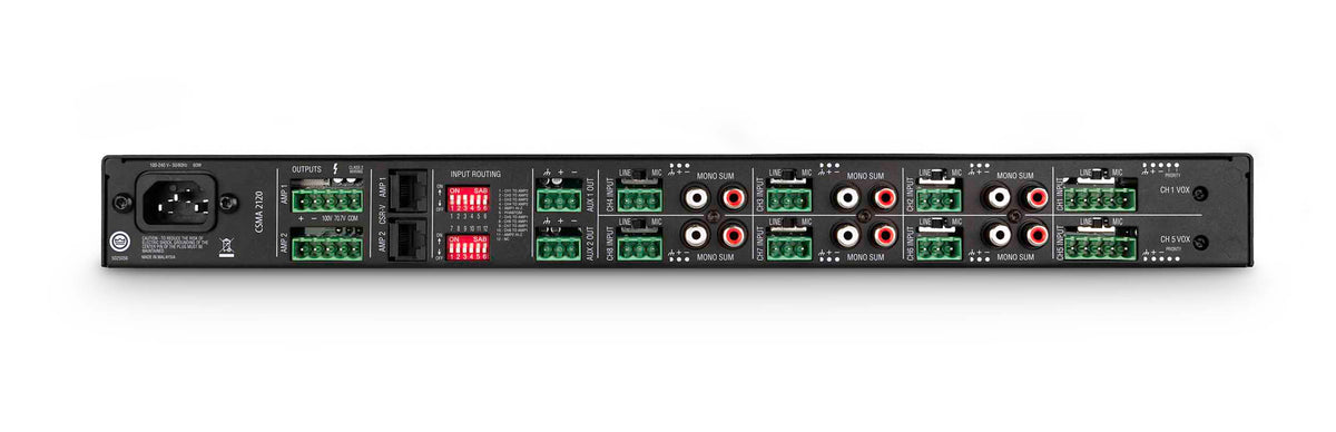 JBL NCSMA2120-U-US Commercial Series 2 Channel 120-Watt Powered Audio Mixer, view 2