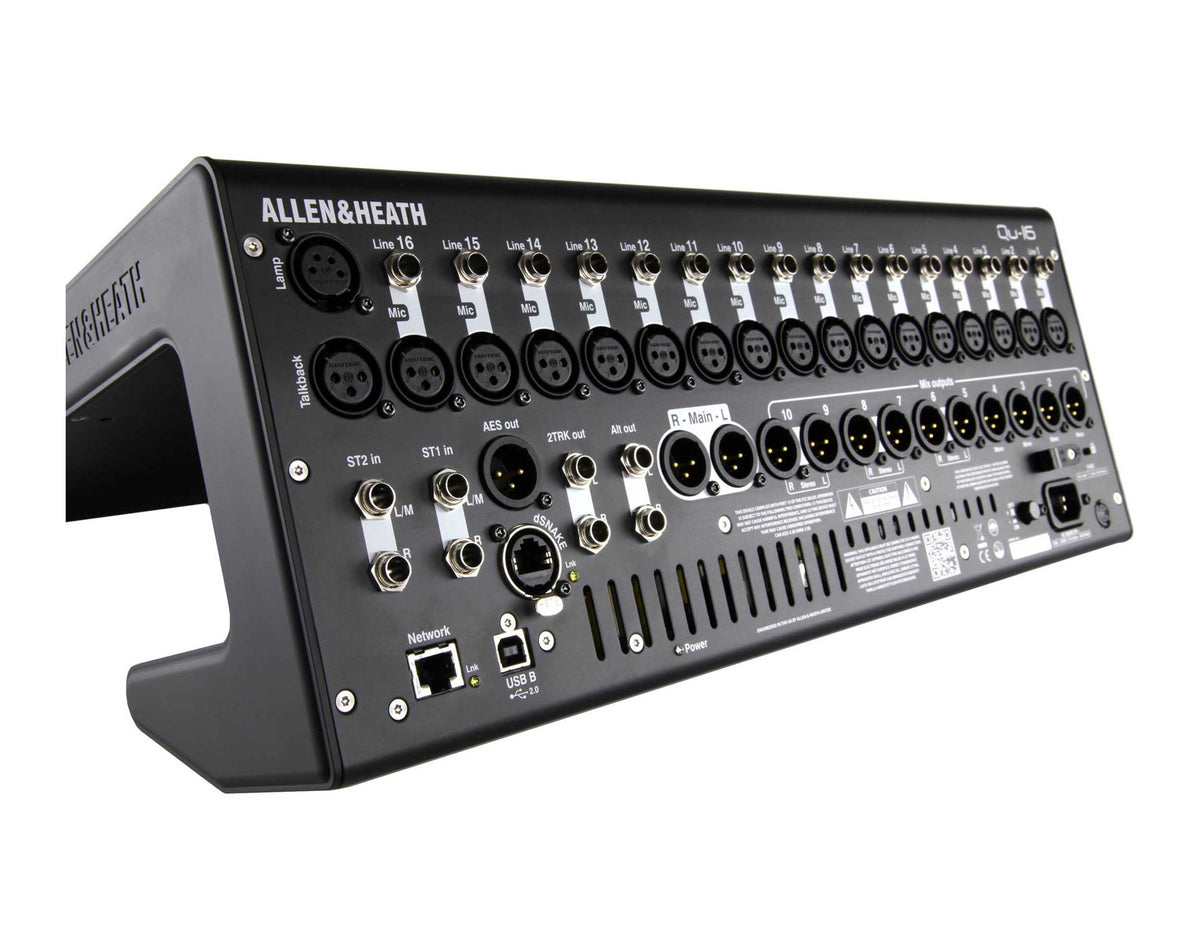 Allen & Heath Qu-16 16-Channel Rackmountable Digital Mixer - Chrome, view 6