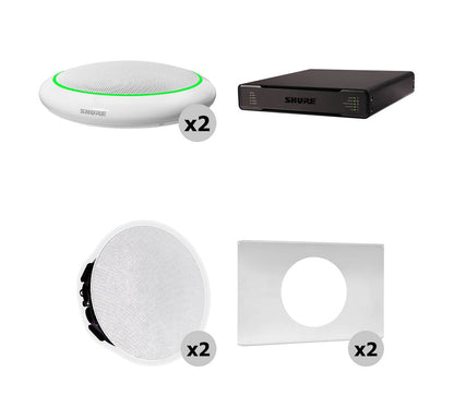 Shure 310X W-V Ecosystem Pkg w/ Mic & Processor & Ceiling Speakers Speaker